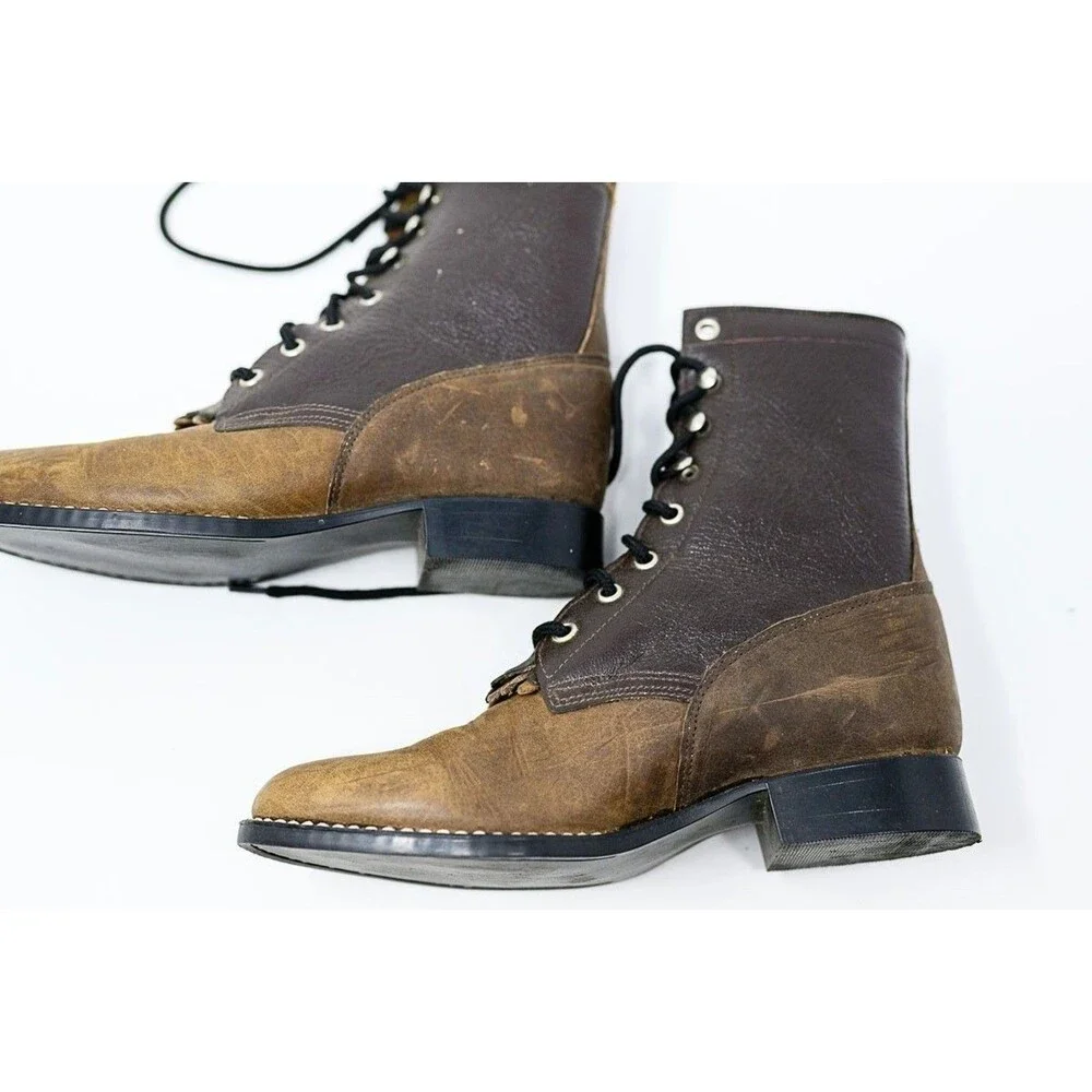 A Jama Product laceup Kiltie Boots Leather 5148 India no insoles?